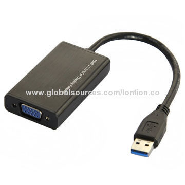 1,080P USB3.0 to VGA Female Converter Cable, Plug-and-play Function
