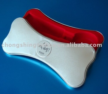 Bone shape promotion tin box