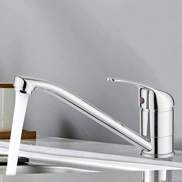 Traditional Chrome Kitchen Bathroom Sink Mixed Faucet in Solid Brass