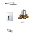 JX075A Brass Pressure Shower Valve Kit for Modern Wall-Mounted Square Shower Trim