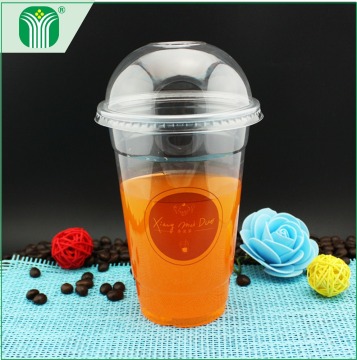 custom logo printed clear plastic disposable cup