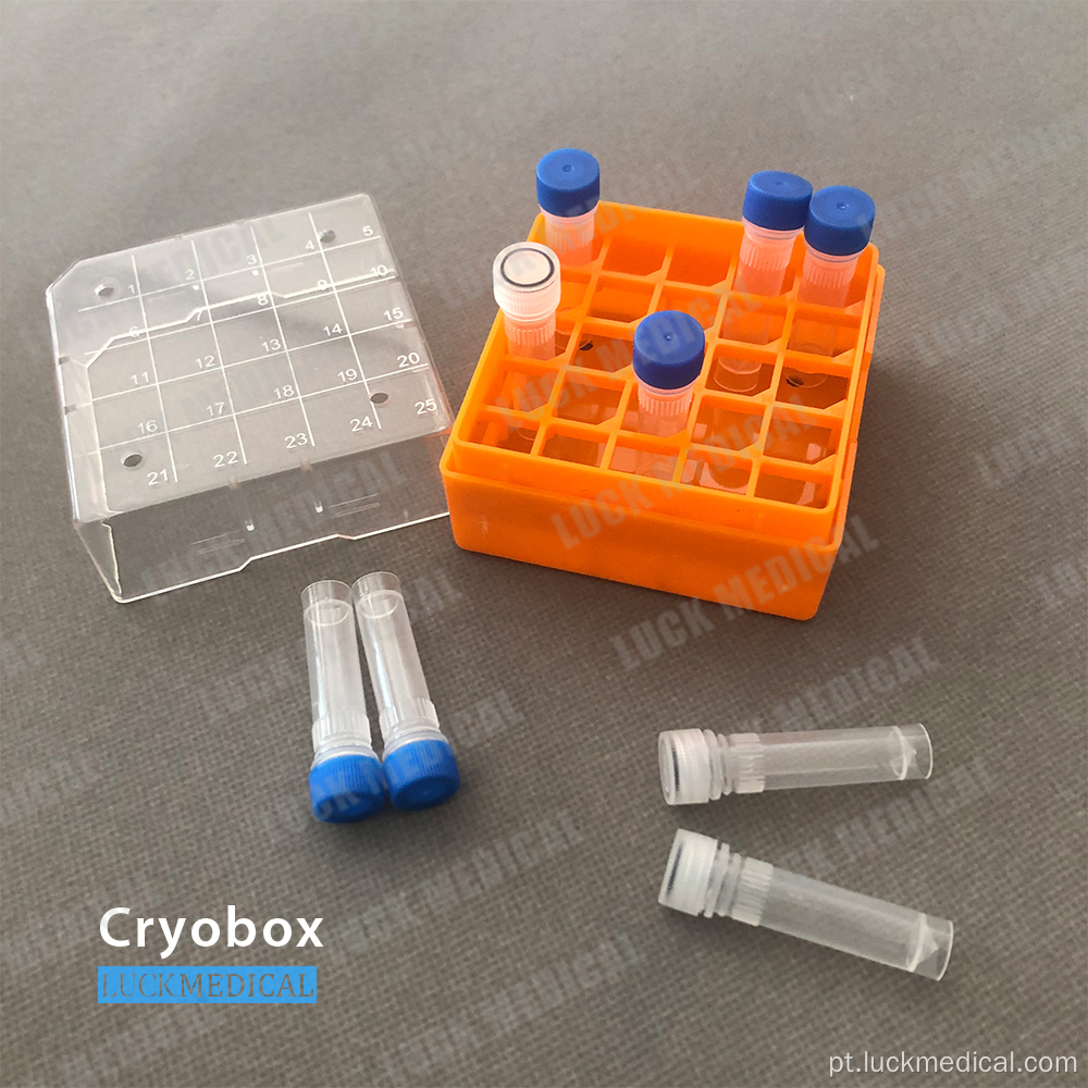 Cryobox de plástico para armazenamento criotube