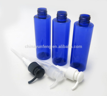 150ml blue plastic hair gel shampoo bottle with dispenser pump