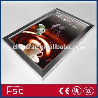 Slim snap type aluminum led base for acrylic displays light box