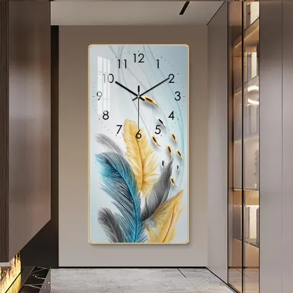 Modern Luxury Home Decoration: Mute Clock with Still Life Paintings on PVC Frame