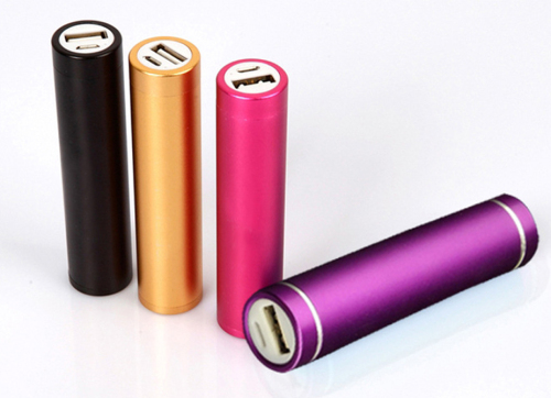 Mini Mobile Power Bank Cylinder Lipstick Shape 2000mAh Wholesale