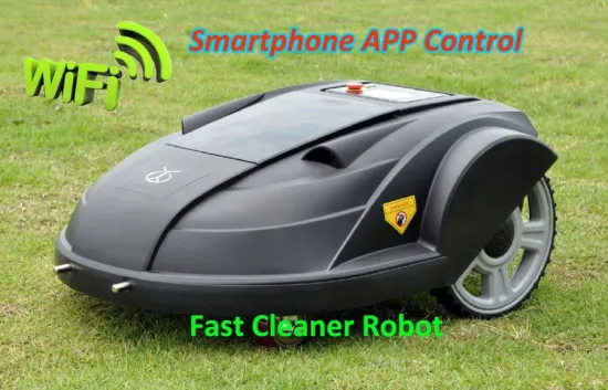 Smartphone App Control Robot Grass Cutter/programmable kawasaki brush cutter with Water-proofed charger