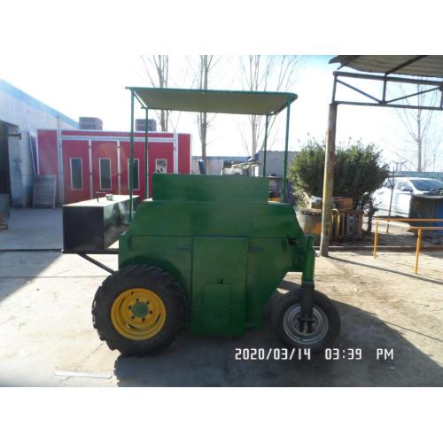 Machine de retournement de compost montée sur tracteur à roues