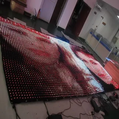 Flexible LED curtain display screen