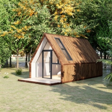 Sunlit Portable Coffee Retreat in Rustic Wooden Frame Style