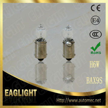 E-mark H6W 12V BAX9s CLEAR QUARTZ HALOGEN AUTO BULB