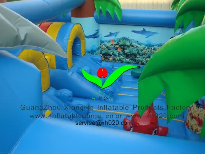 2015 New arrived sea theme bouncer castle inflatable shark bouncer