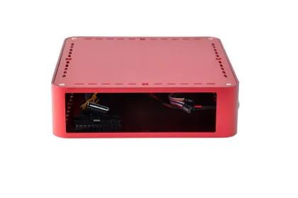 Red Mini Itx Computer Case , Durable Custom Computer Chassis
