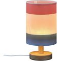 Customize printed fabric shade wooden base table lamp