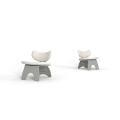 Silla de madera con silla de comedor de asiento de cojín de tela