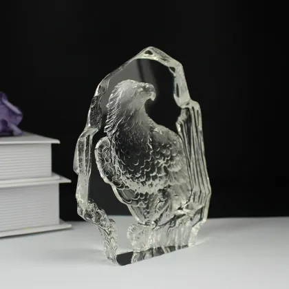 Standing Eagle Crystal Craft Unique Crystal Eagle Iceberg Award