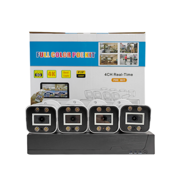 4CH POE NVR Kit 4MP/5MP/8MP - Full Color Night Vision CCTV Security Camera System