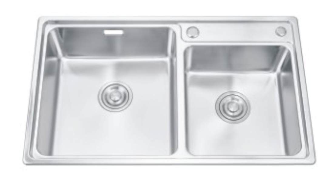 Chậu rửa bát đôi bằng thép không gỉ bền bỉ