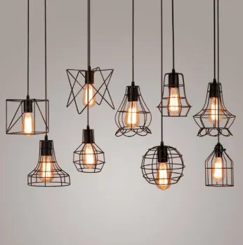 Any Color Iron Cage Edison Bulb Light Fixtures