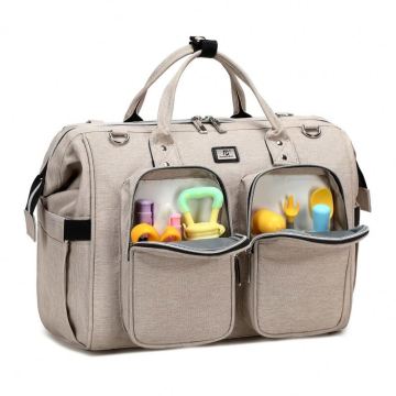 Large Capacity Buggy Pram Bag with Diaper Holder and Bottle Hanger