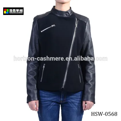 Cool Design Black Woman Jacket, Ladies Fashion Black Jacket