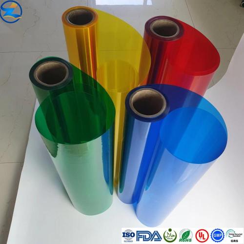 Paquete de ampollas farmacéuticas de PVC de color claro y coloreado