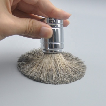 Silver Shaving Brush Handle with Badger Shaving Brush Knots: The Ultimate Grooming Tool