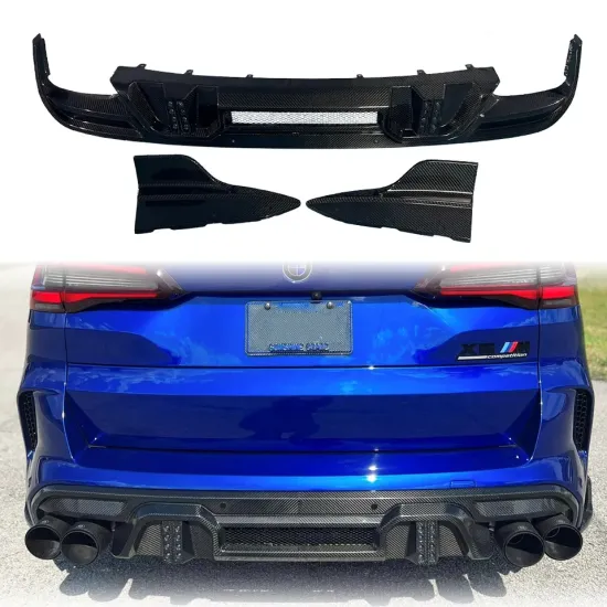 Pre-Preg Carbon Fiber Rear Diffuser for F95 X5M & F96 X6M - Perfect Fit Guaranteed