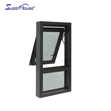 New Zealand Style Superhouse Commercial Glass Soundproof Aluminium Awning Windows