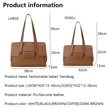 Genuine Leather Laptop Tote Bag for Women