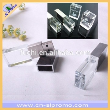 High Quality Crystal USB Flash Driver With Logo Engrave Inside for Promotion