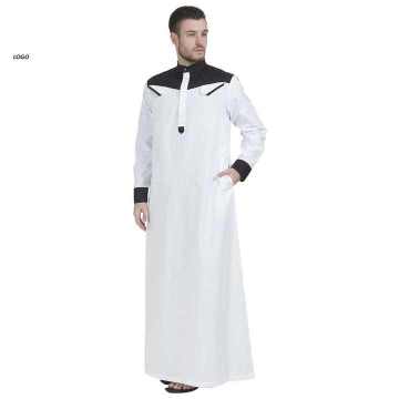 2024 New Design Wholesale Cheap Islamic Men's Thobe Jubba with Stand Collar