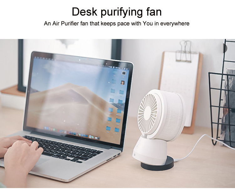 Hepa filter rohs desk fan Home Air Purifier