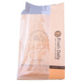 Recyclable Custom Printing Kraft Paper Bread Gusset Pouch With Clear Window