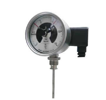 Stainless Steel Radial Bimetallic Thermometer With Electric Contact