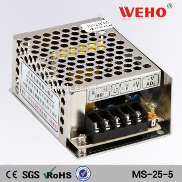 25W 5Aシングル出力ミニサイズ5ボルト電源