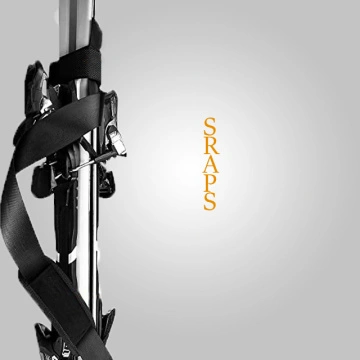 QKURT 2PCS Ski Carrier Straps - Shoulder Binding Straps For Skis, Snowboards & Boots