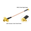 Cable de brida de 2 orificios hembra Mmcx a Sma