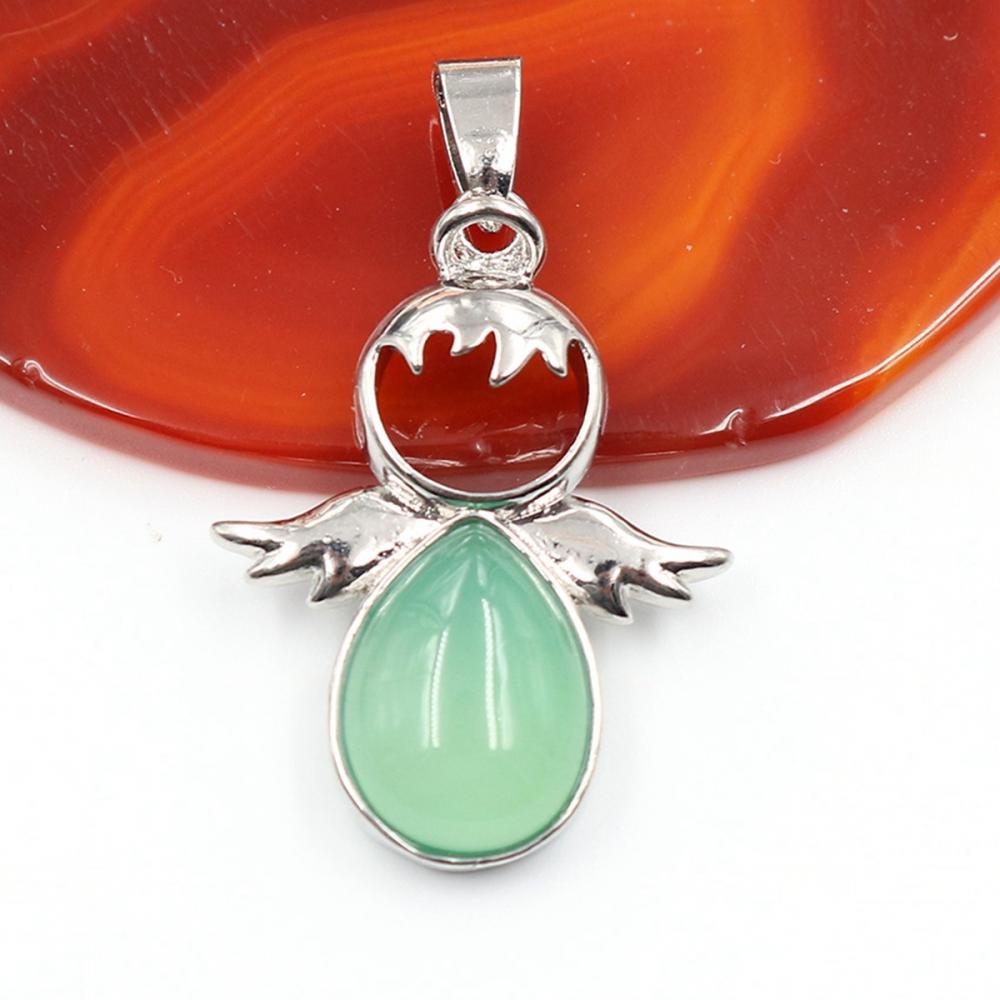 Collier aile d&#39;ange pendentif en cristal de guérison collier de pierres précieuses d&#39;équilibre de chakra pour femmes