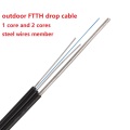 outdoor steel figure 8 fiber drop cable ftth