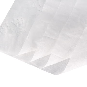 Papier hygiénique non parfumé à 4 épaisseurs, motif blanc