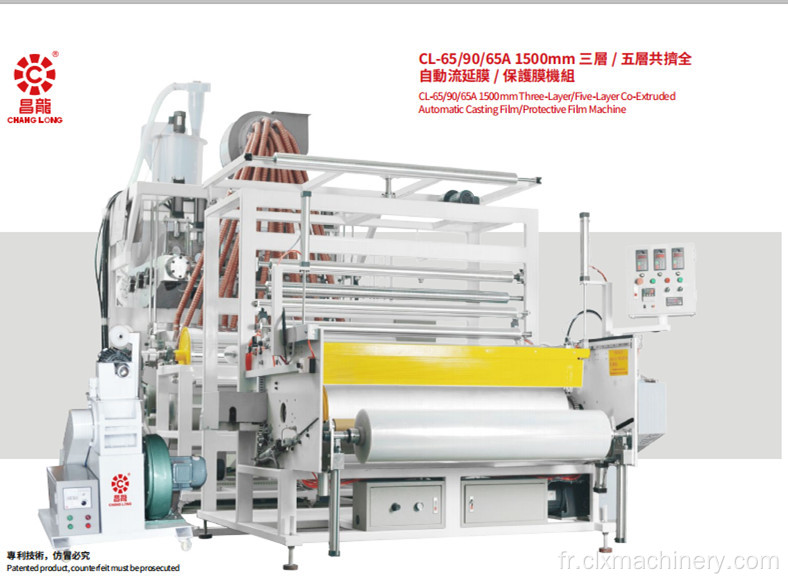 Production de machines de film étirable LLDPE de 1,5 m