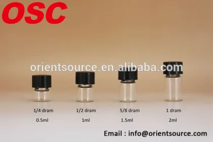 1 dram 1/4 dram glass vials