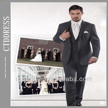 2 Button fashion grey wedding men suits men business suits 2014 men Slim fitting business men