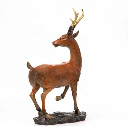 House decoration small size bronze deer sculpture