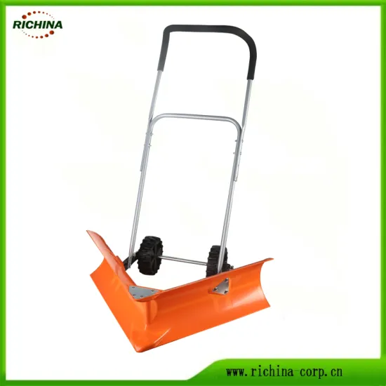 Right-angle Snow Pusher with Wheels