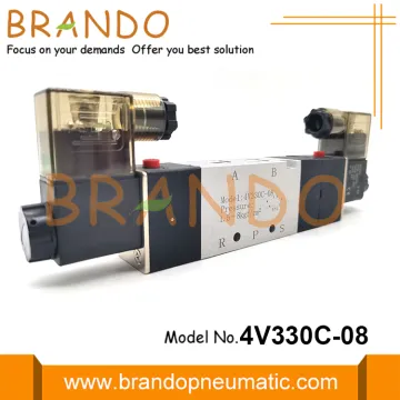 4V330C-08 5/3 Way Airtac Type Pneumatic Solenoid Valve