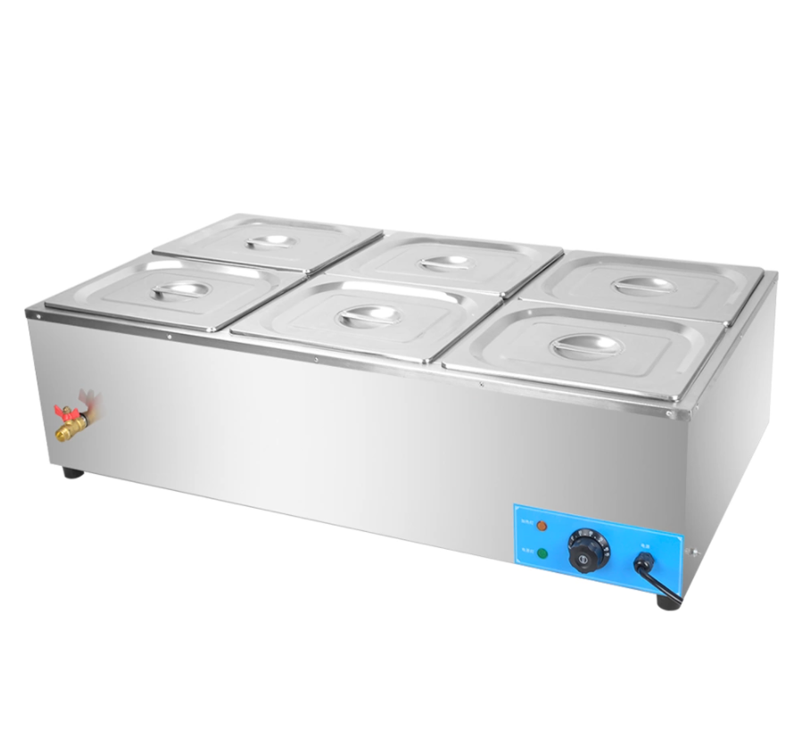 Bain marie électrique en inox pour cafétéria