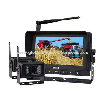 7-inch TFT Monitor Digital Wireless Car Rearview Camera System with 2.4GHz Digital Signal
