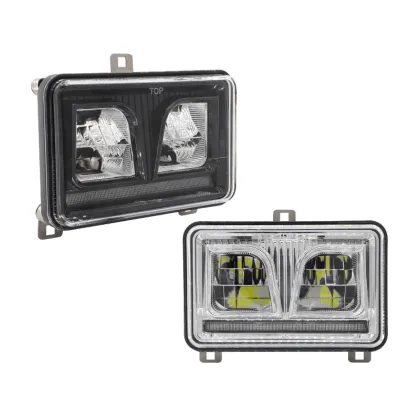 New Holland CASE IH CASE Tractor 4x6" LED Headlight with Support Bracket Cool White Sealed Beam Headlamp